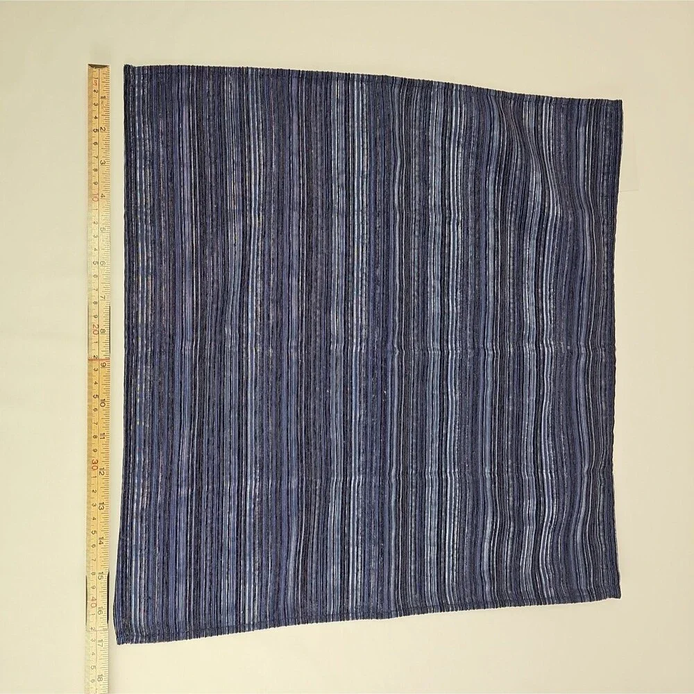 Trendex Home Set of 4 Woven Napkins Blue Silver Metallic 17x17